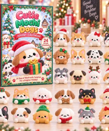 Adorable Cutie Mochi Dogs Advent Calendar 2026 — 24-Day Acrylic Charm Countdown , Holiday Gift & Collectible Surprise