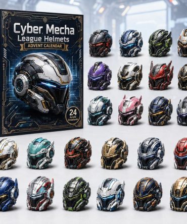 Cyber Mecha League Helmets Advent Calendar 2026 — 24 Futuristic Acrylic Charms, Sci-Fi Collector Countdown