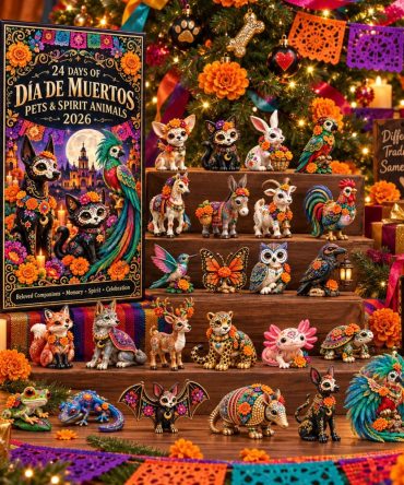 Día De Muertos Pets & Spirit Animals Advent — 24-Day 2026 Acrylic Charm Countdown Celebrating Beloved Pets, Spirit Guides & Altar Tokens