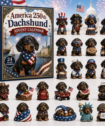 Dachshund Holiday Advent Calendar 2026 — 24-Day Acrylic Charm Countdown, Long Dog Collectible Gift Set