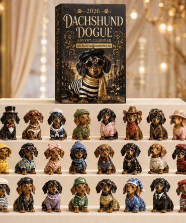 Dachshund Dogue 2026 Advent Calendar — 24-Day Designer Countdown With Stylish Acrylic Dachshund Charms, Trendy Gift For Dog Enthusiasts