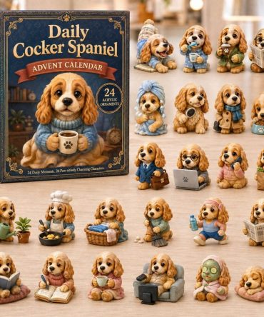 Limited Edition 2026 Cocker Spaniel Advent Calendar — 24-Day Holiday Countdown With Collectible Acrylic Charms, Gift For Dog Lovers