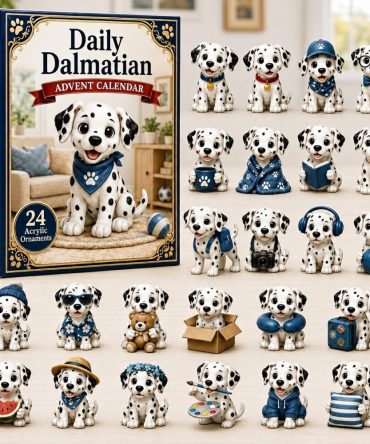 Daily Dalmatian Charm Countdown 2026 — 24-Day Acrylic Advent Calendar, Reusable Dalmatian Gifts & Ornaments