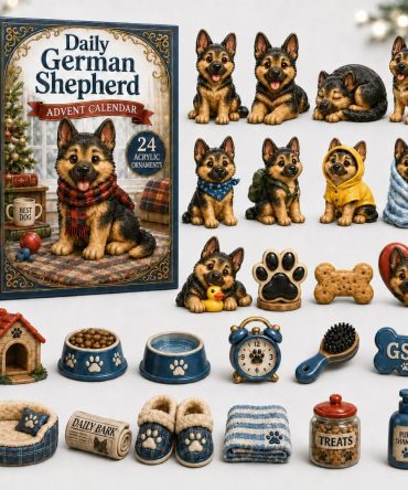 Heroic German Shepherd Advent Calendar 2026 — 24-Day Acrylic Charm Countdown, Perfect Gift For Gsd Fans