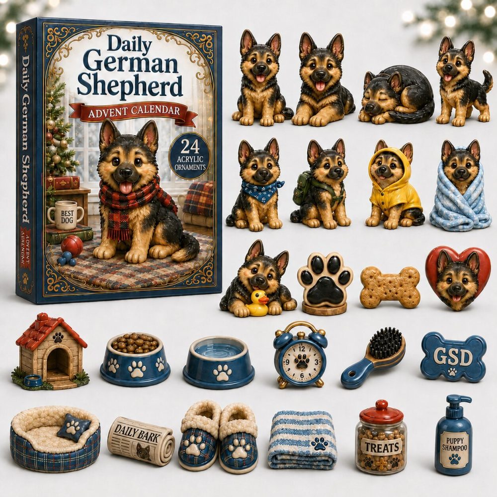 Heroic German Shepherd Advent Calendar 2026 — 24-Day Acrylic Charm Countdown, Perfect Gift For Gsd Fans