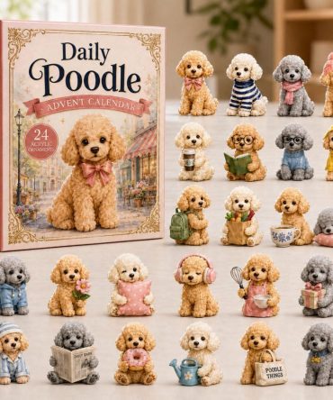 2026 Daily Poodle Delight Countdown — 24 Playful Acrylic Poodle Charms, Cute Holiday Gift For Dog Enthusiasts