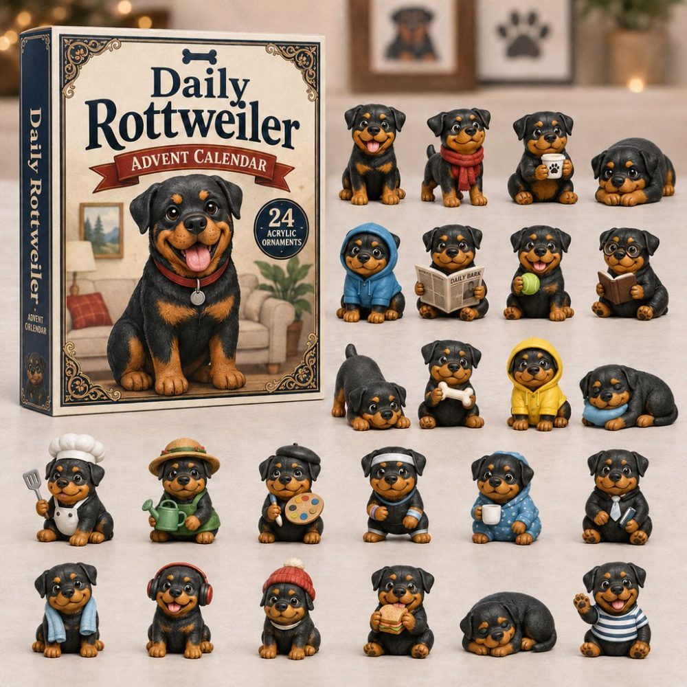 Daily Rottweiler Advent Calendar 2026 — 24-Day Counted Surprises With Cute Rottweiler Acrylic Charms, Perfect Dog Lover Gift