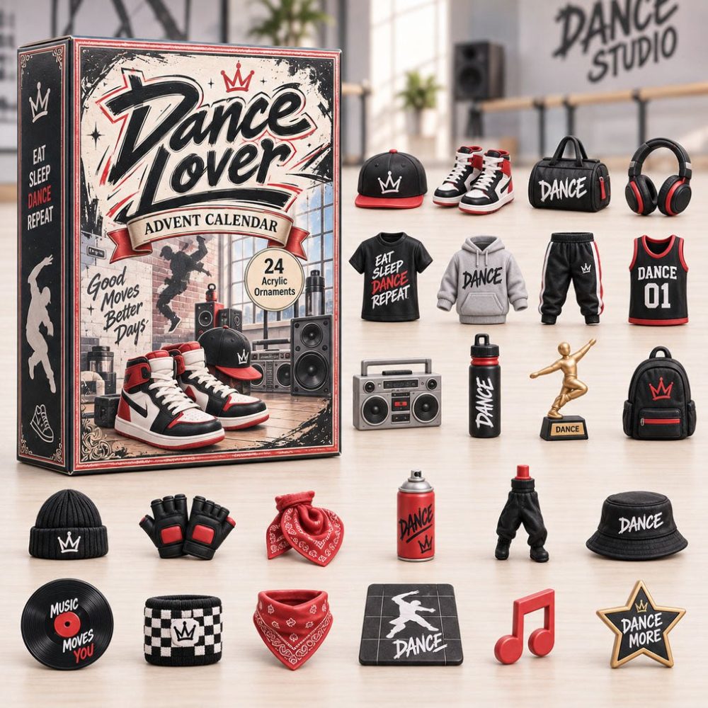 Dance Lover Boy 2026 Advent Calendar — 24-Day Countdown With Dynamic Acrylic Dance Charms, Perfect Gift For Young Male Dancers & Fans