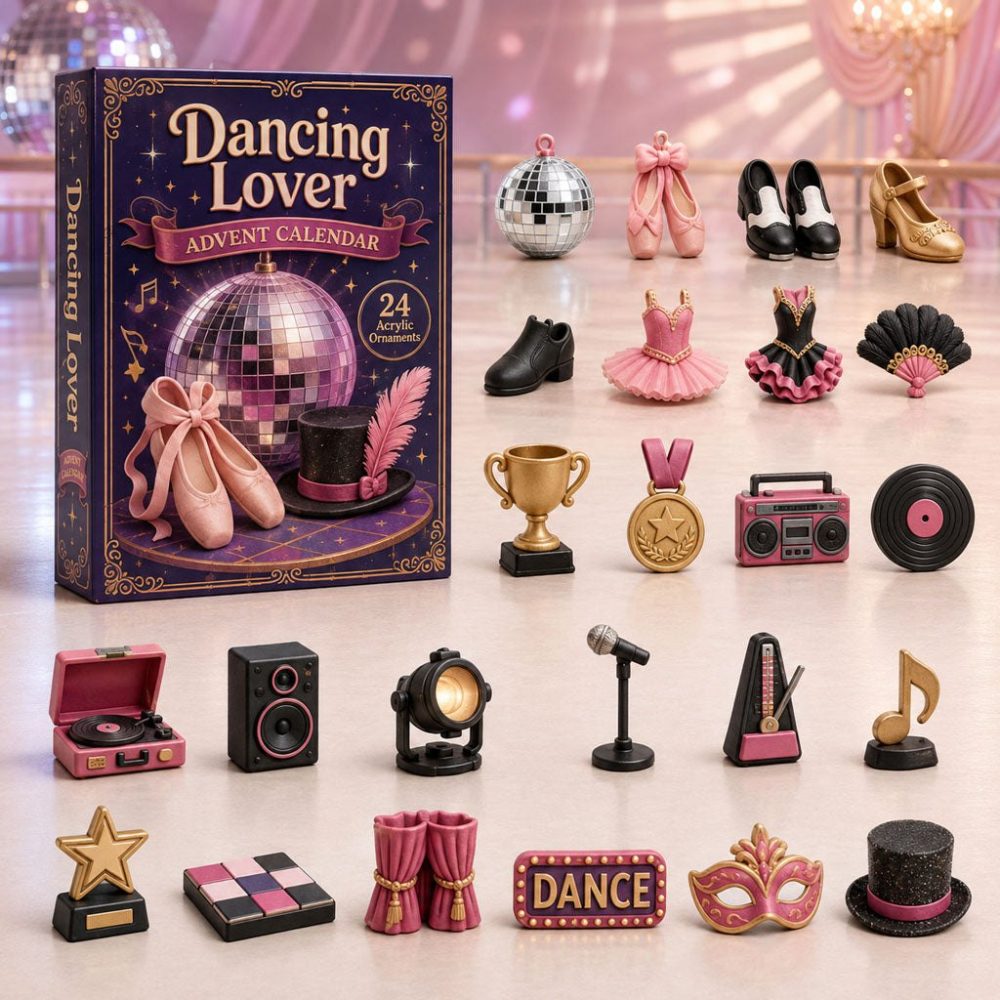 2026 Dancing Lover Countdown Calendar - 24-Day Acrylic Dance Charms, Romantic Valentine & Anniversary Gift For Couples And Dancers