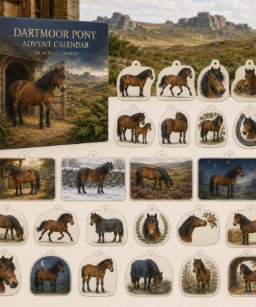 Dartmoor Pony Holiday Charm Countdown — 24 Mini Acrylic Pony Charms, Perfect Gift For Pony Lovers, Kids & Stable Decor Enthusiasts