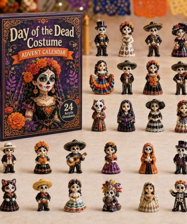 Costume Fiesta Countdown Calendar 2026 - 24 Costume-Themed Acrylic Charms, Party-Ready Gift For Day Of The Dead Fans