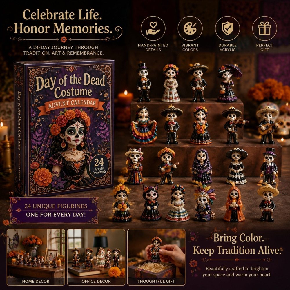 Day Of The Dead Memorial Charm Advent - 24 Acrylic Charms Honoring Loved Ones, Decorative Holiday Countdown Keepsake 2026