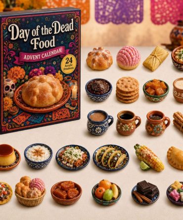 Deluxe Day Of The Dead Food Advent Calendar 2026 - 24 Acrylic Charms, Food-Inspired Keepsakes & Festive Countdown Gift