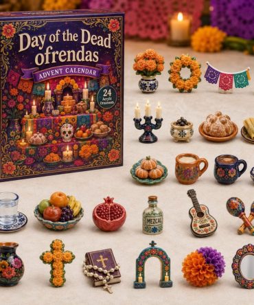 Premium Dia De Los Muertos Ofrendas 24-Day Advent Calendar 2026 - 24 Acrylic Charms, Altar-Ready Keepsakes