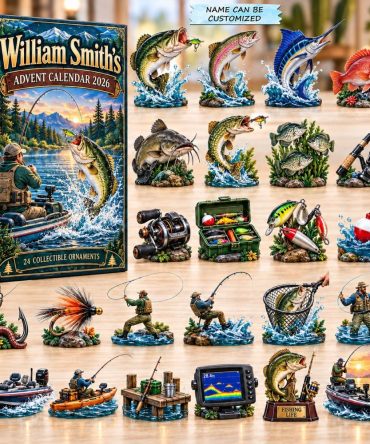 Deep Sea Fishing 2026 Ocean Countdown — 24-Day Nautical Advent Calendar With Acrylic Ocean Charms, Gift For Sea & Fishing Lovers