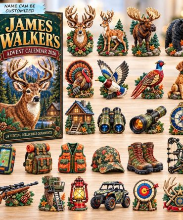 Deer Hunting Adventure Advent Calendar 2026 — 24-Day Acrylic Charm Set For Whitetail Fans, Lodge & Trophy Decor