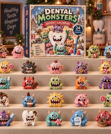 2026 Dental Monsters Holiday Calendar — 24 Acrylic Charms, Quirky Tooth Monster Gifts & Kids Dentist Fun