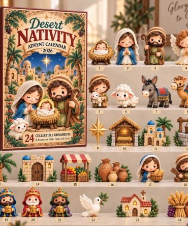 Desert Nativity 2026 Holiday Countdown Calendar — 24-Day Acrylic Charm Advent With Minimalist Nativity Scenes And Warm Desert Motifs
