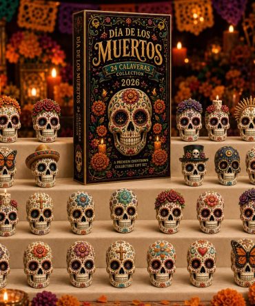 Dia De Los Muertos Celebration Advent 2026 — 24-Piece Daily Reveal With Acrylic Charms, Vibrant Sugar Skull Ornaments, Gift-Ready