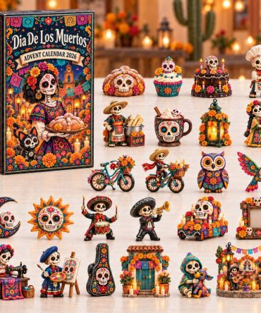 Catrina Fiesta Dia De Los Muertos Advent Calendar 2026 - 24-Day Vibrant Countdown With Festive Acrylic Charms