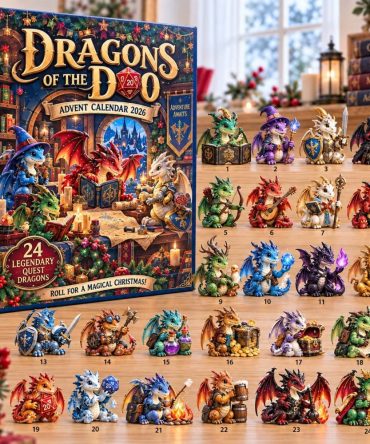 Dice Quest Dragons 2026 Rpg Countdown — 24-Day Dragon & Tabletop Advent Calendar With Acrylic Charms, Perfect Gamer Gift