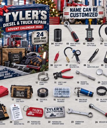 Diesel & Truck Repair 24-Day Mechanic Countdown - Acrylic Tool Charms & Heavy-Duty Surprises For Diesel Techs And Drivers