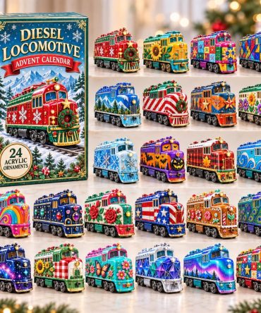 Diesel Locomotive 2026 Holiday Countdown Calendar — 24-Day Acrylic Charm Advent With Train-Themed Collectibles For Kids & Collectors