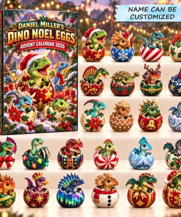 Dino Noel Egg Surprise Advent Calendar 2026 — 24-Day Dinosaur Egg Countdown With Acrylic Dino & Egg Charms, Playful Holiday Gift