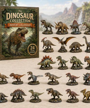Dinosaur World Realm Advent Calendar 2026 — 24 Prehistoric Acrylic Dino Charms, Epic Countdown For Kids & Collectors