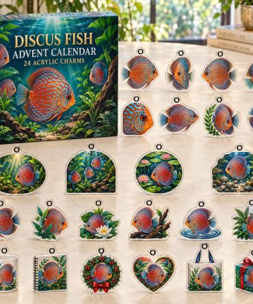 Discus Fish Advent Surprise — 24 Colorful Acrylic Charms For Discus Enthusiasts , Premium Aquarium Gift & Collectible