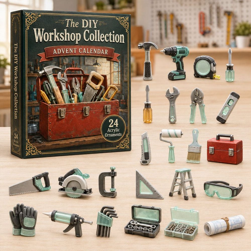 Diy Workshop Tools Advent Calendar 2026 — 24 Handy Acrylic Tool Charms, Perfect Gadget Gift For Makers & Crafters