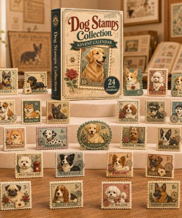 Dog Stamps Collection 2026 Advent Calendar — 24-Day Countdown With Collectible Acrylic Stamp-Style Charms For Dog Lovers
