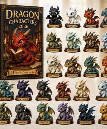2026 Dragon Characters Advent Calendar – 24-Day Acrylic Charms Countdown, Fantasy Dragon Charm Collectible Series