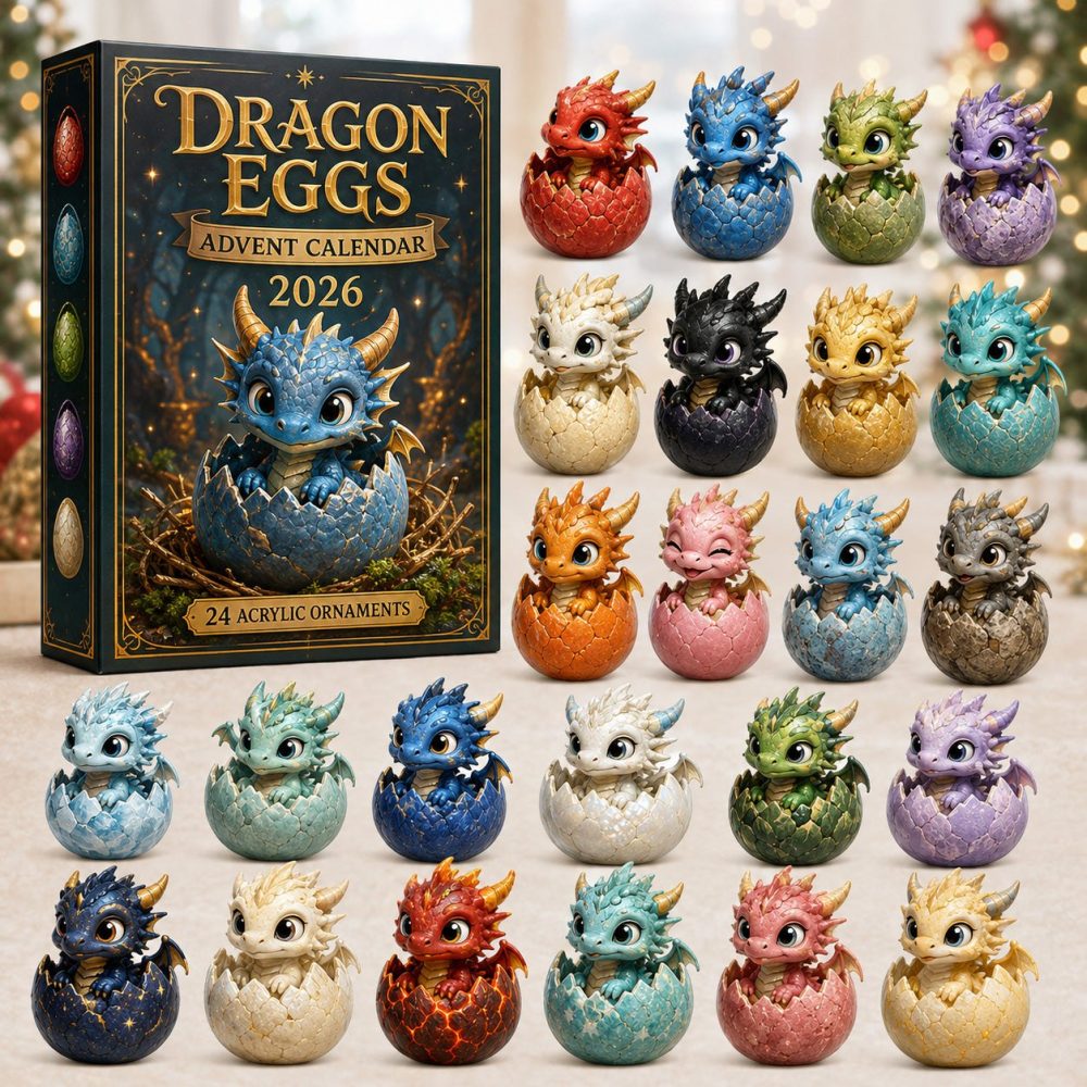2026 Dragon Eggs Advent Calendar - 24-Day Hatchling Acrylic Charms, Mystery Fantasy Countdown For Collectors