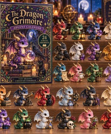 2026 Dragon Grimoire Advent Countdown - 24 Spellbook Acrylic Charms, Magical Collector Calendar, Perfect Fantasy Gift For Enthusiasts