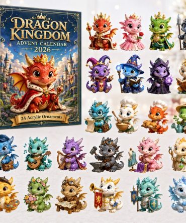 2026 Dragon Kingdom Countdown Calendar - 24-Day Acrylic Charms, Epic Fantasy Collectible Gift For Fans