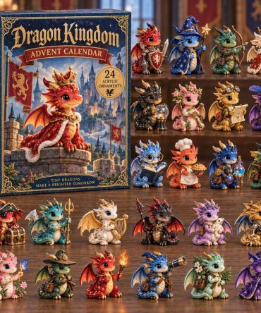2026 Dragon Kingdom Castle Advent - 24 Castle-Themed Acrylic Charms, Regal Fantasy Countdown Calendar, Collector'S Holiday Gift Set