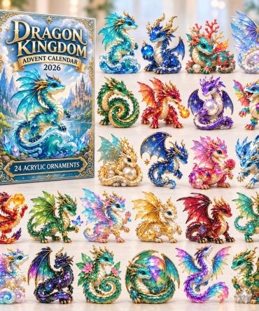 Frosted Dragon Kingdom 2026 Holiday Countdown Calendar — 24-Day Acrylic Charm Advent With Winter Dragons & Icy Fantasy Collectibles