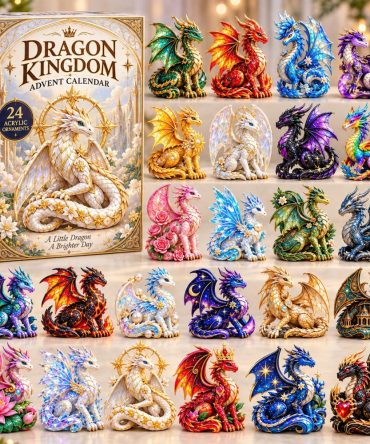 Dragon Land 2026 Holiday Countdown Calendar — 24-Day Acrylic Charm Advent With Fantasy Dragons, Collectible Mythic Ornaments