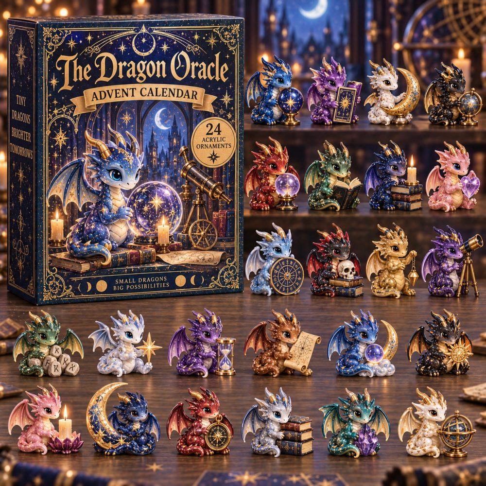 2026 Dragon Oracle 24-Day Mystical Advent Calendar - Acrylic Charms, Fortune-Inspired Countdown, Unique Gift For Fantasy Fans