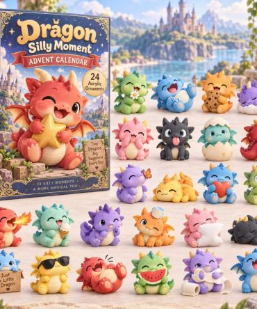 2026 Silly Dragon Moments Charm Countdown - 24 Whimsical Acrylic Dragon Surprises, Fun Holiday Advent For Kids & Collectors