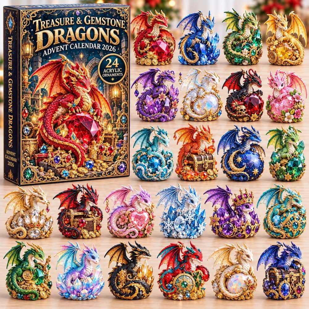Dragon Wizard Academy Advent Countdown 2026 — 24-Day Magical Acrylic Charm Calendar For Fans, Collectors & Gift Giving