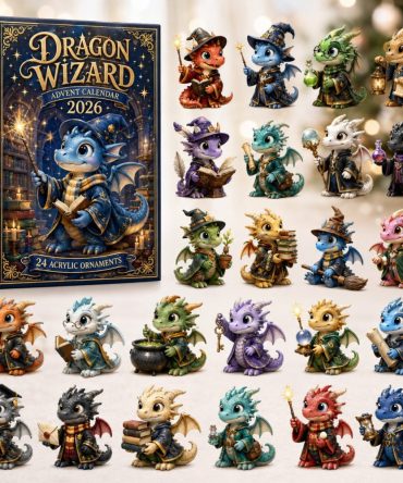 2026 Dragon Wizard Advent Calendar - 24-Day Magical Acrylic Charms, Fantasy Countdown Gift For Kids And Fans