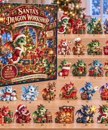 Dragon Workshop Of Santa 2026 Fantasy Countdown — 24-Day Dragon Workshop Advent Calendar With Acrylic Charms, Whimsical Holiday Gift