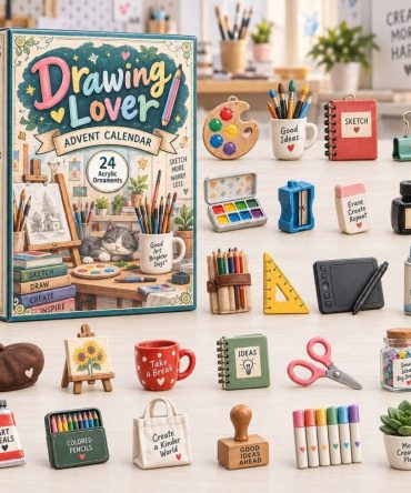 Drawing Lover 2026 Advent Calendar — 24-Day Artist Countdown With Creative Acrylic Charms, Ideal Gift For Sketchers & Illustrators