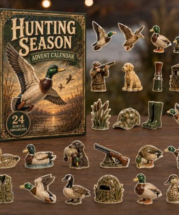 2026 Mallard Hunting Season Countdown - 24-Day Acrylic Charm Advent, Rustic Outdoorsman Gift For Hunters