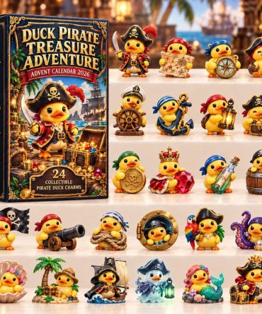 Duck Pirate Treasure 24-Day 2026 Adventure Calendar — Playful Acrylic Duck Pirate Charms With Reusable Display For Kids & Collectors