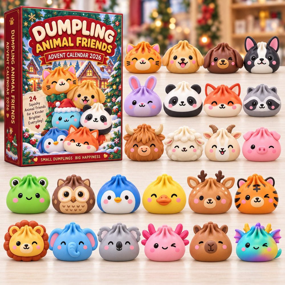 Adopt Dumpling Animal Friends — 2026 24-Day Advent Calendar With 24 Cute Acrylic Pet Charms, Kids & Collectors Gift