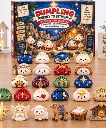 Dumpling Bethlehem Journey 2026 Holiday Countdown Calendar — 24-Day Acrylic Charm Advent With Nativity-Inspired Dumpling Scenes