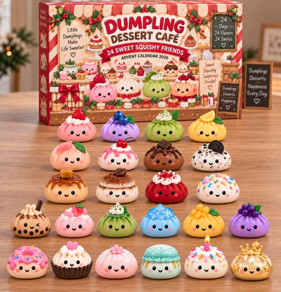 Dumpling Dessert Café 2026 Holiday Countdown Calendar — 24-Day Acrylic Charm Advent With Cute Sweets And Café-Themed Collectibles